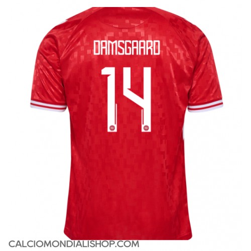 Maglie da calcio Danimarca Mikkel Damsgaard #14 Prima Maglia Europei 2024 Manica Corta